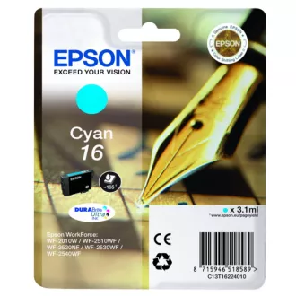 Epson T1622 (C13T16224022) - cartridge, cyan (azurová) Epson T1622 (C13T16224022) - cartridge, cyan (azurová)