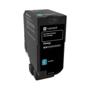 Lexmark 74C2HCE - toner, cyan (azurový)