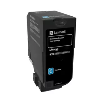 Lexmark 74C2HCE - toner, cyan (azurový) Lexmark 74C2HCE - toner, cyan (azurový)