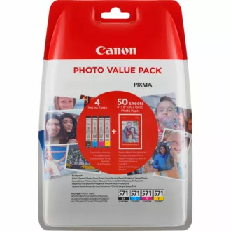 Canon CLI-571 (0386C009) - cartridge, black + color (černá + barevná) Canon CLI-571 (0386C009) - cartridge, black + color (černá + barevná)