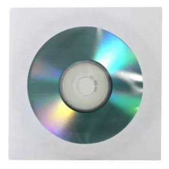 Obálka na 1 ks CD, papír, bílá, s okénkem Obálka na 1 ks CD, papír, bílá, s okénkem