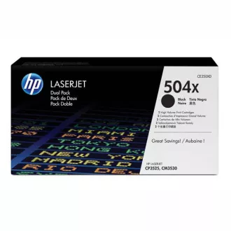 HP 504X (CE250XD) - toner, black (černý) 2ks HP 504X (CE250XD) - toner, black (černý) 2ks