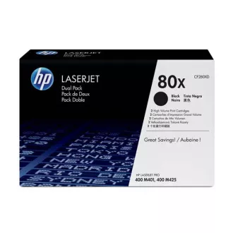 HP 80X (CF280XD) - toner, black (černý) HP 80X (CF280XD) - toner, black (černý)