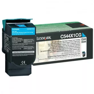Lexmark C544X1CG - toner, cyan (azurový)