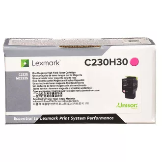 Lexmark C230H30 - toner, magenta (purpurový) Lexmark C230H30 - toner, magenta (purpurový)