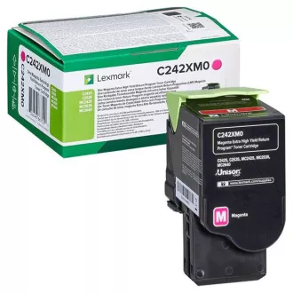 Lexmark C242XM0 - toner, magenta (purpurový) Lexmark C242XM0 - toner, magenta (purpurový)