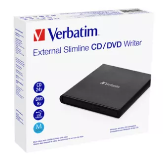 Verbatim 53504, externí CD/DVD mechanika, rychlost CD(24x) DVD (8x) technologie MDISC (tm) Verbatim 53504, externí CD/DVD mechanika, rychlost CD(24x) DVD (8x) technologie MDISC (tm)