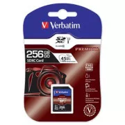 Verbatim paměťová karta Secure Digital Card Premium U1, 256GB, SDXC, 44026, UHS-I U1 (Class 10)