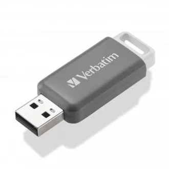 Verbatim USB flash disk, USB 2.0, 128GB, DataBar, šedý, 49456, pro archivaci dat Verbatim USB flash disk, USB 2.0, 128GB, DataBar, šedý, 49456, pro archivaci dat