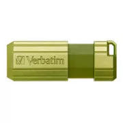 Verbatim USB flash disk, USB 2.0, 32GB, Store,N,Go PinStripe, zelený, 49958, pro archivaci dat