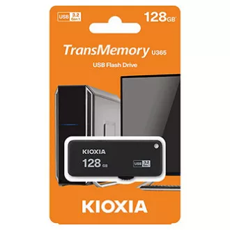 Kioxia USB flash disk, USB 3.0, 128GB, Yamabiko U365, Yamabiko U365, černý, LU365K128GG4 Kioxia USB flash disk, USB 3.0, 128GB, Yamabiko U365, Yamabiko U365, černý, LU365K128GG4