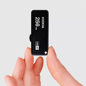 Kioxia USB flash disk, USB 3.0, 256GB, Yamabiko U365, Yamabiko U365, černý, LU365K256GG4 Kioxia USB flash disk, USB 3.0, 256GB, Yamabiko U365, Yamabiko U365, černý, LU365K256GG4