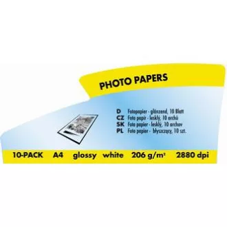 Logo 15015, foto papír, lesklý, bílá, A4, 210 g/m2, 2880dpi, 10 ks, inkoustový Logo 15015, foto papír, lesklý, bílá, A4, 210 g/m2, 2880dpi, 10 ks, inkoustový