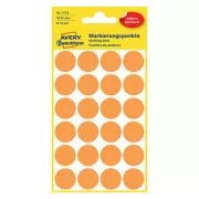 Avery Zweckform etikety 18mm, neon oranžová, 24 etiket, značkovací, baleno po 4 ks, 3173, pro ruční popis