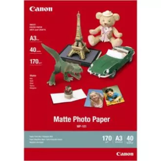 Canon Matte Photo Paper, MP-101 A3, foto papír, matný, 7981A008, bílý, A3, 170 g/m2, 40 ks, inkoustový Canon Matte Photo Paper, MP-101 A3, foto papír, matný, 7981A008, bílý, A3, 170 g/m2, 40 ks, inkoustový