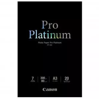 Canon Photo Paper Pro Platinum, PT-101 A3, foto papír, lesklý, 2768B017, bílý, A3, 300 g/m2, 20 ks, inkoustový Canon Photo Paper Pro Platinum, PT-101 A3, foto papír, lesklý, 2768B017, bílý, A3, 300 g/m2, 20 ks, inkoustový