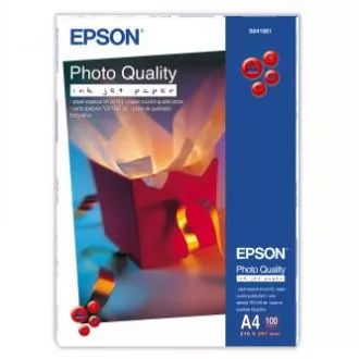 Epson Photo Quality InkJet Paper, C13S041061, foto papír, matný, bílý, A4, 102 g/m2, 720dpi, 100 ks, inkoustový Epson Photo Quality InkJet Paper, C13S041061, foto papír, matný, bílý, A4, 102 g/m2, 720dpi, 100 ks, inkoustový