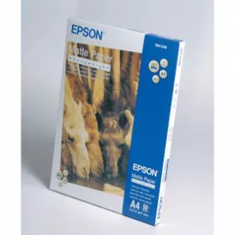 Epson Matte Paper Heavyweight, C13S041256, foto papír, matný, silný typ bílý, Stylus Photo 1270, 1290, A4, 167 g/m2, 50 ks, inkous