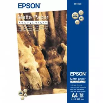 Epson Matte Paper Heavyweight, C13S041256, foto papír, matný, silný typ bílý, Stylus Photo 1270, 1290, A4, 167 g/m2, 50 ks, inkous