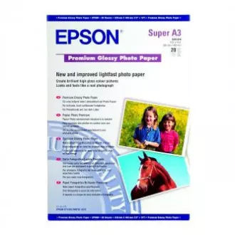 Epson Premium Glossy Photo Paper, C13S041316, foto papír, lesklý, bílý, Stylus Photo 890, 895, 1270, 2100, A3+, 255 g/m2, 20 ks, i Epson Premium Glossy Photo Paper, C13S041316, foto papír, lesklý, bílý, Stylus Photo 890, 895, 1270, 2100, A3+, 255 g/m2, 20 ks, i