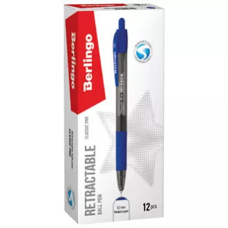 Berlingo, pero automatické kuličkové, modré, 12ks, 0.7mm, Classic Pro Berlingo, pero automatické kuličkové, modré, 12ks, 0.7mm, Classic Pro