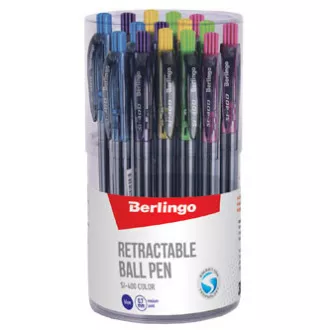 Berlingo, pero automatické kuličkové, modré, 30ks, 0.7mm, SI-400 COLOR Berlingo, pero automatické kuličkové, modré, 30ks, 0.7mm, SI-400 COLOR