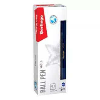 Berlingo, pero kuličkové, modré, 12ks, 0.7mm, XGOLD Berlingo, pero kuličkové, modré, 12ks, 0.7mm, XGOLD