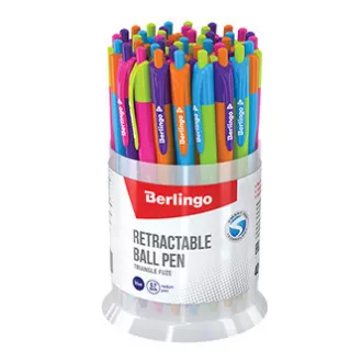 Berlingo, pero automatické kuličkové, modré, 40ks, 0.7mm, Triangle Fuze RT, DOPRODEJ Berlingo, pero automatické kuličkové, modré, 40ks, 0.7mm, Triangle Fuze RT, DOPRODEJ