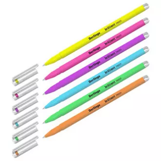 Berlingo, roller gelový, color, set 6 ksks, 0.8mm, Brilliant Neon Berlingo, roller gelový, color, set 6 ksks, 0.8mm, Brilliant Neon