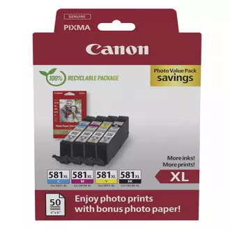 Canon CLI-581-XL (5437C004) - cartridge, black + color (černá + barevná) Canon CLI-581-XL (5437C004) - cartridge, black + color (černá + barevná)