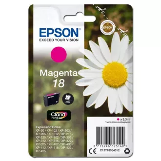 Epson T1803 (C13T18034012) - cartridge, magenta (purpurová) Epson T1803 (C13T18034012) - cartridge, magenta (purpurová)