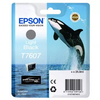 Epson T7607 (C13T76074010) - cartridge, light black (světle černá) Epson T7607 (C13T76074010) - cartridge, light black (světle černá)