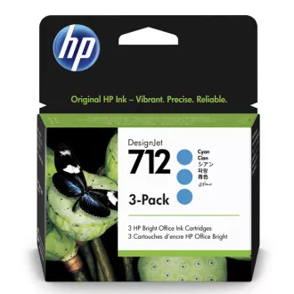 HP 712 (3ED77A) - cartridge, cyan (azurová) HP 712 (3ED77A) - cartridge, cyan (azurová)