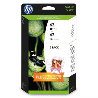 HP 62 (N9J71AE) - cartridge, black + color (černá + barevná) HP 62 (N9J71AE) - cartridge, black + color (černá + barevná)