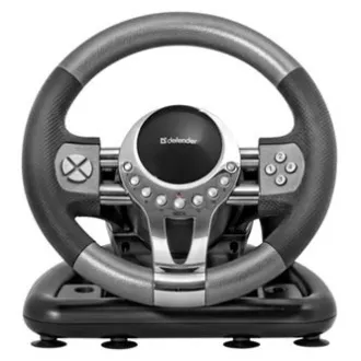 Volant Defender FORSAGE GTR, 12, USB, černo-šedý, s pedály, Windows 98/2000 / ME / XP / VISTA / 7 Volant Defender FORSAGE GTR, 12, USB, černo-šedý, s pedály, Windows 98/2000 / ME / XP / VISTA / 7