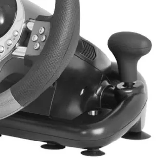 Volant Defender FORSAGE GTR, 12, USB, černo-šedý, s pedály, Windows 98/2000 / ME / XP / VISTA / 7 Volant Defender FORSAGE GTR, 12, USB, černo-šedý, s pedály, Windows 98/2000 / ME / XP / VISTA / 7