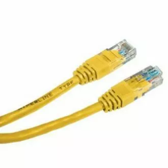 Síťový LAN kabel UTP patchcord, Cat.5e, RJ45 samec - RJ45 samec, 0.5 m, nestíněný, žlutý, economy, DOPRODEJ Síťový LAN kabel UTP patchcord, Cat.5e, RJ45 samec - RJ45 samec, 0.5 m, nestíněný, žlutý, economy, DOPRODEJ