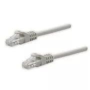 Síťový LAN kabel UTP patchcord, Cat.5e, RJ45 samec - RJ45 samec, 1 m, nestíněný, šedý, čistá měď, economy, DOPRODEJ