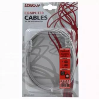 Síťový LAN kabel UTP patchcord, Cat.5e, RJ45 samec - RJ45 samec, 2 m, nestíněný, šedý, Logo blistr, DOPRODEJ Síťový LAN kabel UTP patchcord, Cat.5e, RJ45 samec - RJ45 samec, 2 m, nestíněný, šedý, Logo blistr, DOPRODEJ