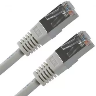 Síťový LAN kabel FTP patchcord, Cat.5e, RJ45 samec - RJ45 samec, 2 m, stíněný, šedý, economy, DOPRODEJ Síťový LAN kabel FTP patchcord, Cat.5e, RJ45 samec - RJ45 samec, 2 m, stíněný, šedý, economy, DOPRODEJ