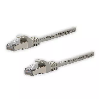 Síťový LAN kabel FTP patchcord, Cat.5e, RJ45 samec - RJ45 samec, 5 m, stíněný, šedý, čistá měď, economy Síťový LAN kabel FTP patchcord, Cat.5e, RJ45 samec - RJ45 samec, 5 m, stíněný, šedý, čistá měď, economy