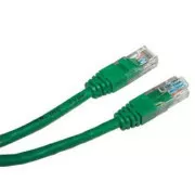 Síťový LAN kabel UTP patchcord, Cat.5e, RJ45 samec - RJ45 samec, 5 m, nestíněný, zelený, economy, DOPRODEJ