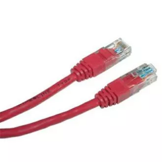 Síťový LAN kabel UTP patchcord, Cat.5e, RJ45 samec - RJ45 samec, 5 m, nestíněný, červený, economy, DOPRODEJ Síťový LAN kabel UTP patchcord, Cat.5e, RJ45 samec - RJ45 samec, 5 m, nestíněný, červený, economy, DOPRODEJ