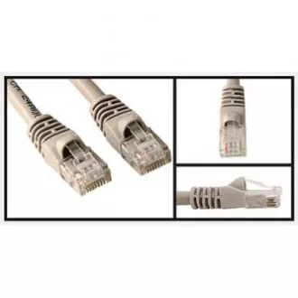Síťový LAN kabel UTP crossover patchcord, Cat.5e, RJ45 samec - RJ45 samec, 10 m, nestíněný, křížený, šedý, k propojení 2 PC, Logo Síťový LAN kabel UTP crossover patchcord, Cat.5e, RJ45 samec - RJ45 samec, 10 m, nestíněný, křížený, šedý, k propojení 2 PC, Logo