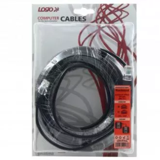 Síťový LAN kabel UTP crossover patchcord, Cat.5e, RJ45 samec - RJ45 samec, 15 m, nestíněný, křížený, šedý, k propojení 2 PC, Logo Síťový LAN kabel UTP crossover patchcord, Cat.5e, RJ45 samec - RJ45 samec, 15 m, nestíněný, křížený, šedý, k propojení 2 PC, Logo