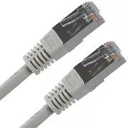 Síťový LAN kabel FTP patchcord, Cat.5e, RJ45 samec - RJ45 samec, 25 m, stíněný, šedý, economy, DOPRODEJ