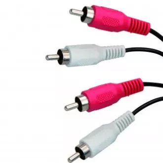 Audio kabel 2x Cinch samec - 2x Cinch samec, 0.5m, černá Audio kabel 2x Cinch samec - 2x Cinch samec, 0.5m, černá