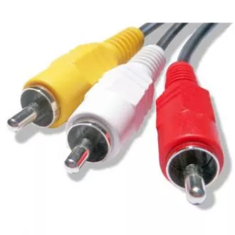 Video kabel 3x CINCH samec - 3x CINCH samec, 2m, černá Video kabel 3x CINCH samec - 3x CINCH samec, 2m, černá