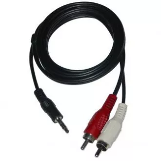 Audio kabel Jack (3.5mm) samec - 2x CINCH samec, 3m, černý Audio kabel Jack (3.5mm) samec - 2x CINCH samec, 3m, černý