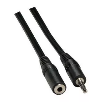 Prodlužovací audio kabel Jack (3.5mm) samec - Jack (3.5mm) samice, 3m, černá, Logo Prodlužovací audio kabel Jack (3.5mm) samec - Jack (3.5mm) samice, 3m, černá, Logo